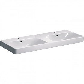 Раковина (умывальник) Geberit Smyle Square 120 подвесная 500.223.01.1 две чаши