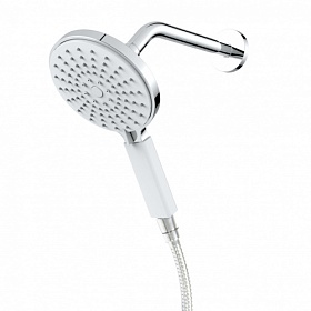 Душевая лейка с шлангом и держателем Swedbe Calypso 5013 хром Водяной