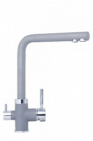 Смеситель для кухни (мойки) TopZero Prime Alphons Titan-49 CR с переключ.для фильтра питьевой воды тёмно-серый латунь
