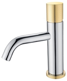 Смеситель для умывальника (раковины) Boheme Stick Chrome Touch Gold 121-CRG.2 хром/золото латунь Водяной