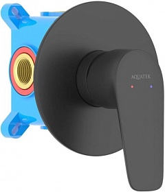 Смеситель для душа внеш. и скрытая часть (в сборе) Aquatek Бетта AQ1166MB чёрный латунь