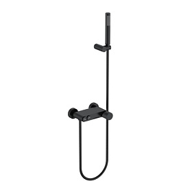 Смеситель для ванны/душа (короткий излив) Boheme Stick Matt Black Spirale 123-BB.4 чёрный латунь Водяной