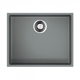 Мойка для кухни Omoikiri Bosen 54-U-GR 4993539 прямоуг. 54х44 глуб. 22см (толщ.10мм) вып. 3 1/2" (подстольная) leningrad grey