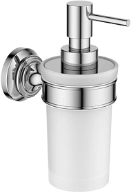 Дозатор жидкого мыла латунь/стекло Aquatek Классик AQ4505CR хром