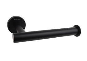 Держатель для туалетной бумаги скоба без крышки Aquatek Вега AQ4008MB чёрный Водяной