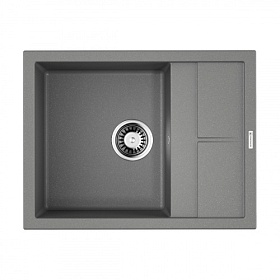 Мойка для кухни Omoikiri Sumi 65-GR 4993549 прямоуг. 65х50 глуб. 23см (толщ.10мм) вып. 3 1/2" (врезная) крыло универсал leningrad grey Водяной