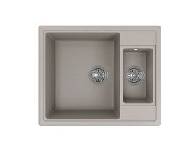 Мойка для кухни Florentina Липси 620К 20.465.D0620.305 прямоуг. 62х51 глуб. 20см вып. 3 1/2" (врезная) грей