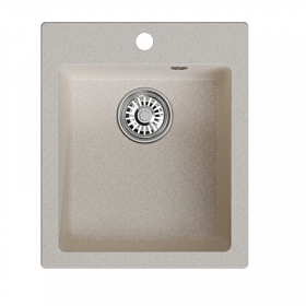 Мойка для кухни Mixline ML-GM14 551905 прямоуг. 42х50 глуб. 19см вып. 3 1/2" (врезная) бежевая