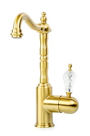 Смеситель для умывальника (раковины) Boheme Crystal 302-CRST бронза латунь Водяной