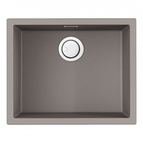 Мойка для кухни Omoikiri Yamakawa 55-U/I-GR 4993777 прямоуг. 55,6х45,6 глуб. 20см (толщ.6мм) вып. 3 1/2" (врезная, подстольная) leningrad grey
