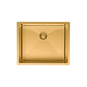Мойка для кухни Iddis Edifice EDI54B0i77 прямоуг. 54х44 глуб. 20см (толщ.1мм) вып. 3 1/2" (подстольная) PVD матовое золото