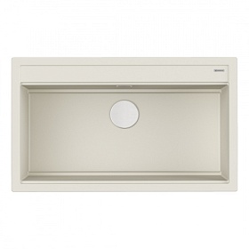 Мойка для кухни Omoikiri Kitagawa 86-LB-WH 4993795 прямоуг. 86х51 глуб. 20см (толщ.6мм) вып. 3 1/2" (врезная) белая
