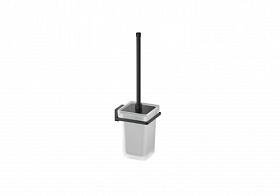 Ерш для унитаза настенный Aquatek Либра AQ4310MB латунь/стекло чёрный Водяной