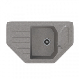 Мойка для кухни Mixline ML-GMS17 Стандарт 551156 трапеция 78х48,5 глуб. 19см вып. 3 1/2" (врезная) крыло с двух сторон тёмно-серая