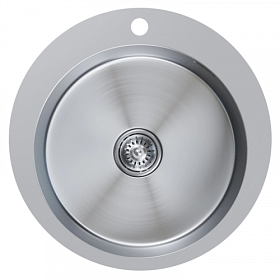 Мойка для кухни Mixline Pro 554768 круглая 50х50 глуб. 20см (толщ.3мм) вып. 3 1/2" (врезная) сатин