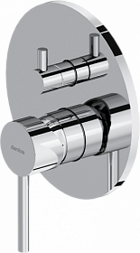 Смеситель для ванны/душа (короткий излив) внеш. и скрытая часть (в сборе) Damixa Scandinavian Pure 367100000 хром латунь Водяной