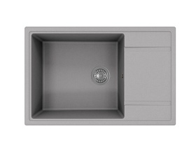 Мойка для кухни Florentina Липси 780XL 20.505.D0780.307 прямоуг. 78х51 глуб. 20см вып. 3 1/2" (врезная) крыло универсал серый шелк