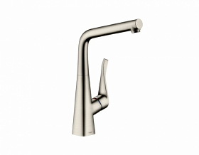 Смеситель для кухни (мойки) Hansgrohe Metris Select 14883800 сталь латунь