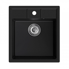 Мойка для кухни Mixline ML-GM28 552185 прямоуг. 45х50 глуб. 19см вып. 3 1/2" (врезная) ультра-черный