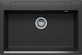 Мойка для кухни Polygran Argo ARGO-760.16 прямоуг. 76х51 глуб. 20см вып. 3 1/2" (врезная) чёрная