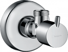 Кран угловой вентиль 1/2"х3/8" НР-НР флажок для подкл.смесителя Hansgrohe 13901000