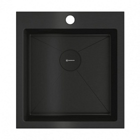 Мойка для кухни Omoikiri Akisame 46-GB 4997012 прямоуг. 46х51 глуб. 20см (толщ.1,2мм) вып. 3 1/2" (врезная) PVD графит