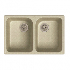 Мойка для кухни Granfest Quarz GF-Z15-302 прямоуг. 74х48 глуб. 18см вып. 3 1/2" (врезная) песочная