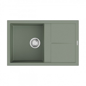 Мойка для кухни Omoikiri Sumi 79A-WG 4997099 прямоуг. 79х50 глуб. 20см (толщ.10мм) вып. 3 1/2" (врезная) крыло универсал wind green