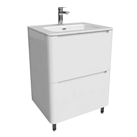 Тумба с раковиной Iddis Edifice 60 напольная 2 выдв.ящ. белая EDI60WFi95K