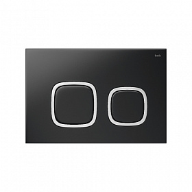 Кнопка смыва (клавиша) для инсталляции Iddis Unifix 004 прямоугольная чёрная матовая UNI04BCi77 Водяной