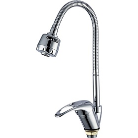 Смеситель для кухни (мойки) Frap H02 F4302-B гибкий излив хром силумин
