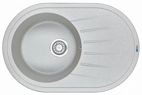 Мойка для кухни Granula Standart ST-7601 базальт овальная 76х50 глуб. 20см вып. 3 1/2" (врезная) крыло универсал базальт
