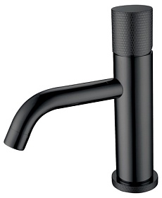 Смеситель для умывальника (раковины) Boheme Stick Touch Matt Black 121-BB.2 чёрный латунь