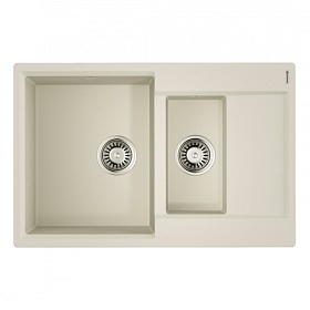 Мойка для кухни Omoikiri Daisen 78-2-PA 4993330 прямоуг. 78х51 глуб. 23,4см (толщ.10мм) вып. 3 1/2" (врезная) крыло универсал пастила
