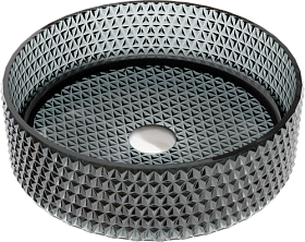 Раковина (умывальник) Ceramica Nova Cristal 36 чёрная накладная (чаша на столешницу) CN6060 Водяной
