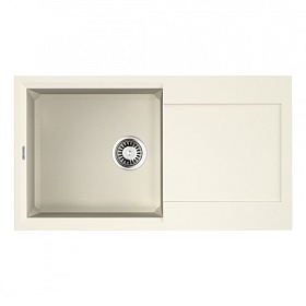 Мойка для кухни Omoikiri Sakaime 78-WH 4993127 прямоуг. 78х43,5 глуб. 21см (толщ.10мм) вып. 3 1/2" (врезная) крыло универсал белая