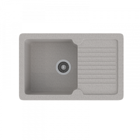 Мойка для кухни Mixline ML-GMS24 Стандарт 554872 прямоуг. 76,5х49 глуб. 20см вып. 3 1/2" (врезная) крыло универсал светло-серая