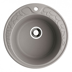 Мойка для кухни Omoikiri Tovada 51-GR 4993367 круглая 51х51 глуб. 20,7см (толщ.10мм) вып. 3 1/2" (врезная) leningrad grey