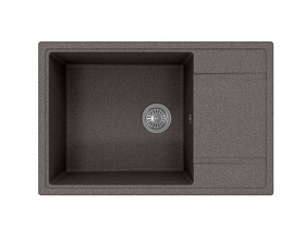 Мойка для кухни Florentina Липси 780XL 20.505.D0780.102 прямоуг. 78х51 глуб. 20см вып. 3 1/2" (врезная) крыло универсал чёрная