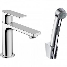 Смеситель для умывальника (раковины) Hansgrohe Rebris E 72216000 с гигиеническим душем хром латунь