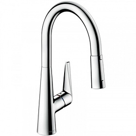 Смеситель для кухни (мойки) Hansgrohe Talis S 72813000 вытяжной излив хром латунь