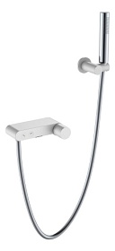 Смеситель для ванны/душа (короткий излив) Boheme Stick White Diamond Chrome 123-WCR хром/белый латунь Водяной