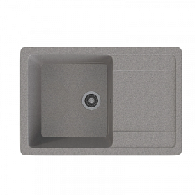 Мойка для кухни Mixline ML-GMS15 Стандарт 551148 прямоуг. 64х50,5 глуб. 18,5см вып. 3 1/2" (врезная) крыло универсал тёмно-серая