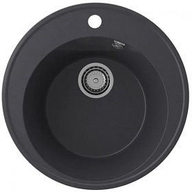 Мойка для кухни Ulgran Quartz Nora 485 Nora 485-08 круглая 48,5х48,5 глуб. 18см вып. 3 1/2" (врезная) космос