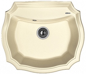 Мойка для кухни Florentina Эмилия 640 20.355.D0640.202 овальная 64х55 глуб. 20см вып. 3 1/2" (врезная) шампань