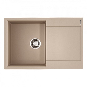 Мойка для кухни Omoikiri Daisen 78-SA 4993418 прямоуг. 78х51 глуб. 23см (толщ.10мм) вып. 3 1/2" (врезная) крыло универсал бежевая