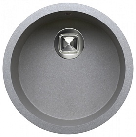 Мойка для кухни Tolero Classic R-104.701 круглая 43,5х43,5 глуб. 21,6см вып. 3 1/2" (врезная, подстольная) серая