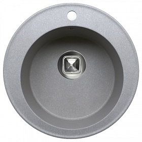 Мойка для кухни Tolero Classic R-108.701 круглая 51х51 глуб. 21,6см вып. 3 1/2" (врезная) серая