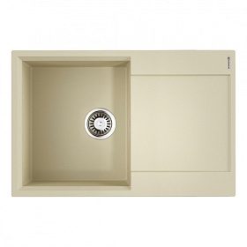 Мойка для кухни Omoikiri Daisen 78-BE 4993321 прямоуг. 78х51 глуб. 23см (толщ.10мм) вып. 3 1/2" (врезная) крыло универсал ваниль