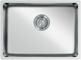 Мойка для кухни TopZero Prime Micro/R20 ME550.GT10K прямоуг. 58,8х43,5 глуб. 21,5см (толщ.1мм) вып. 3 1/2" (врезная, подстольная) серебристый